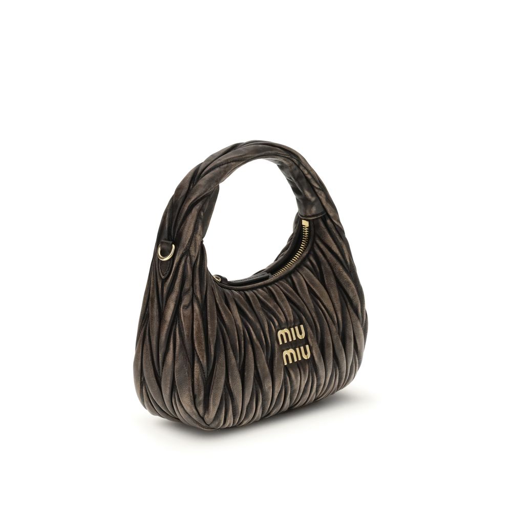 Miu Miu Brown Lambskin Shoulder Bag