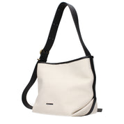 Beige tygcrossbodyväska - Jil Sander
