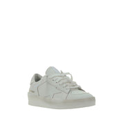 Golden Goose White Goatskin Low Top Sneakers