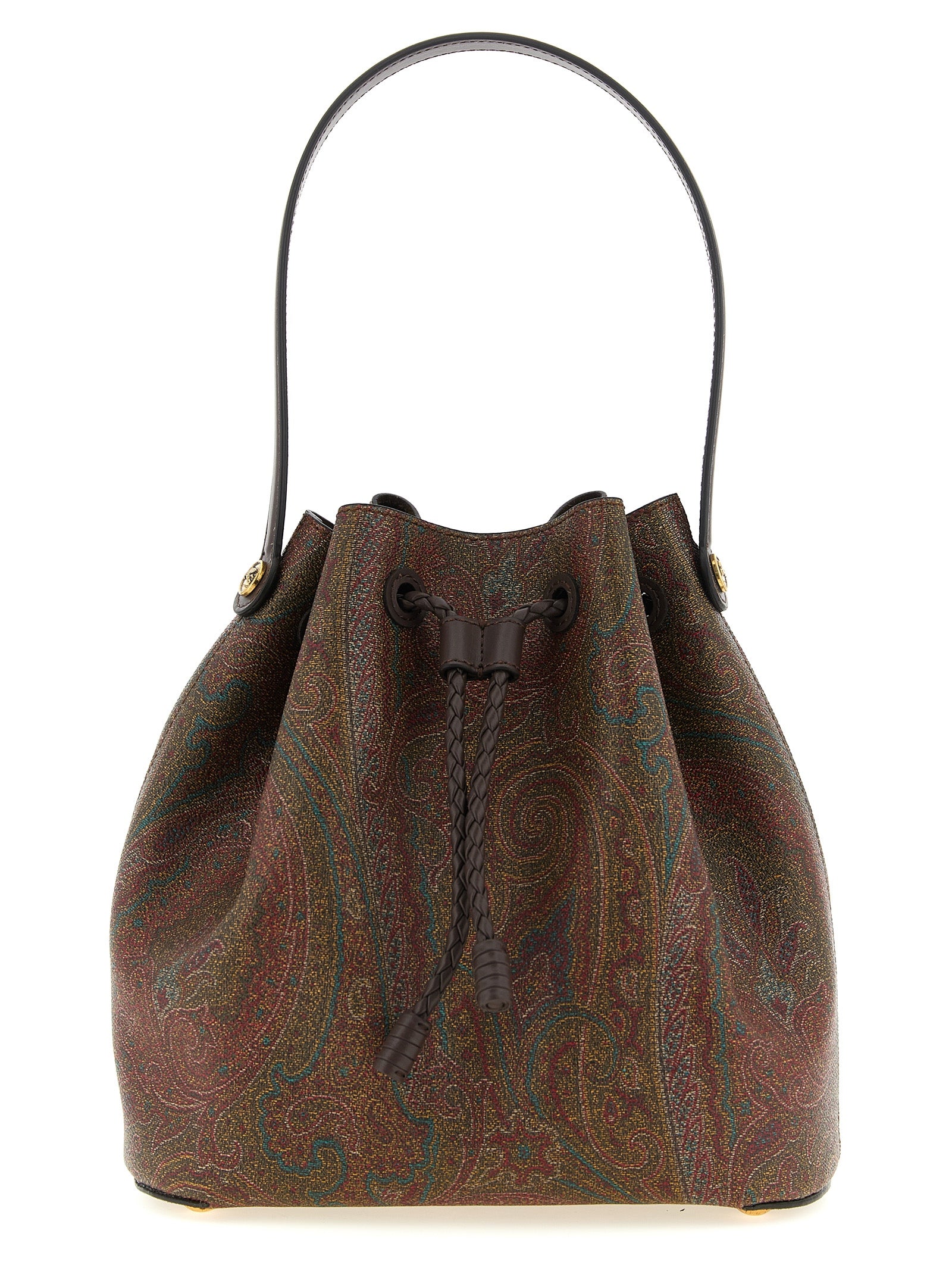 Etro Brown Cotton Bucket Bag