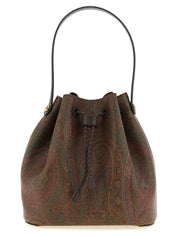 Etro Brown Cotton Bucket Bag