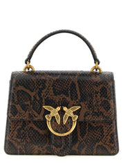 PINKO Brown Calfskin Leather Handbag