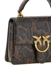 PINKO Brown Calfskin Leather Handbag