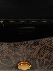 PINKO Brown Calfskin Leather Handbag