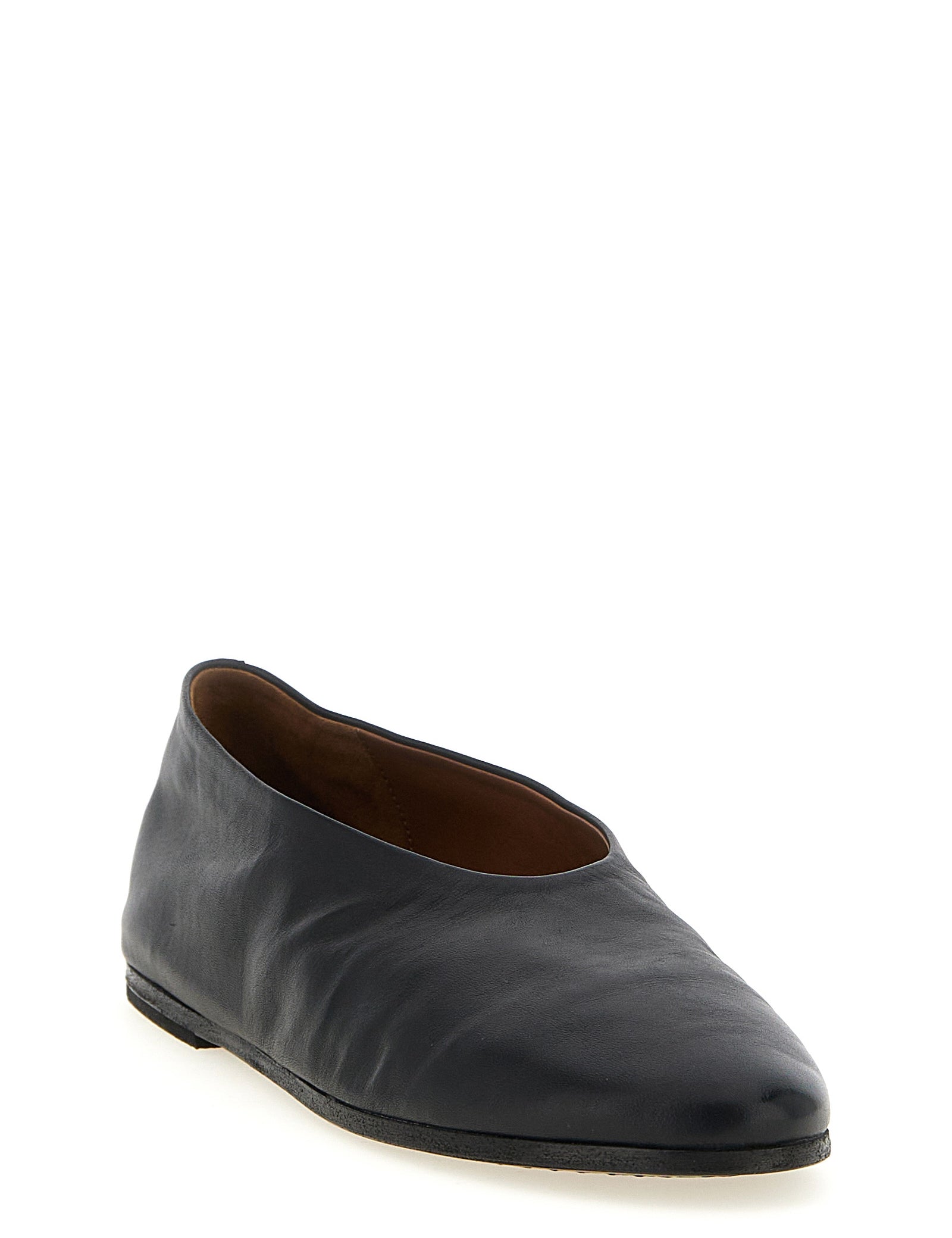 Marsell Black Calfskin Ballet Flats