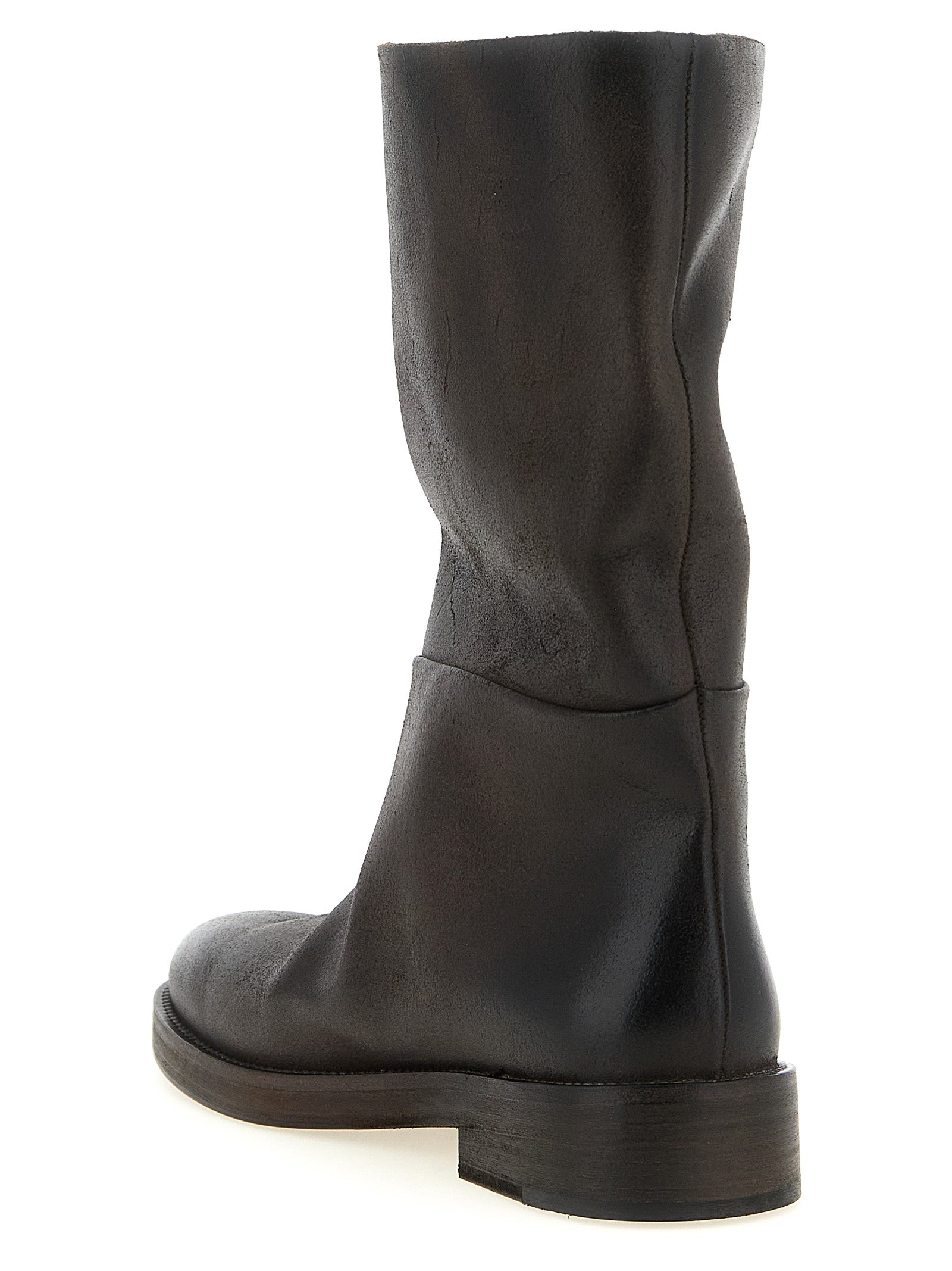 Marsell Brown Calfskin Over The Knee Boots