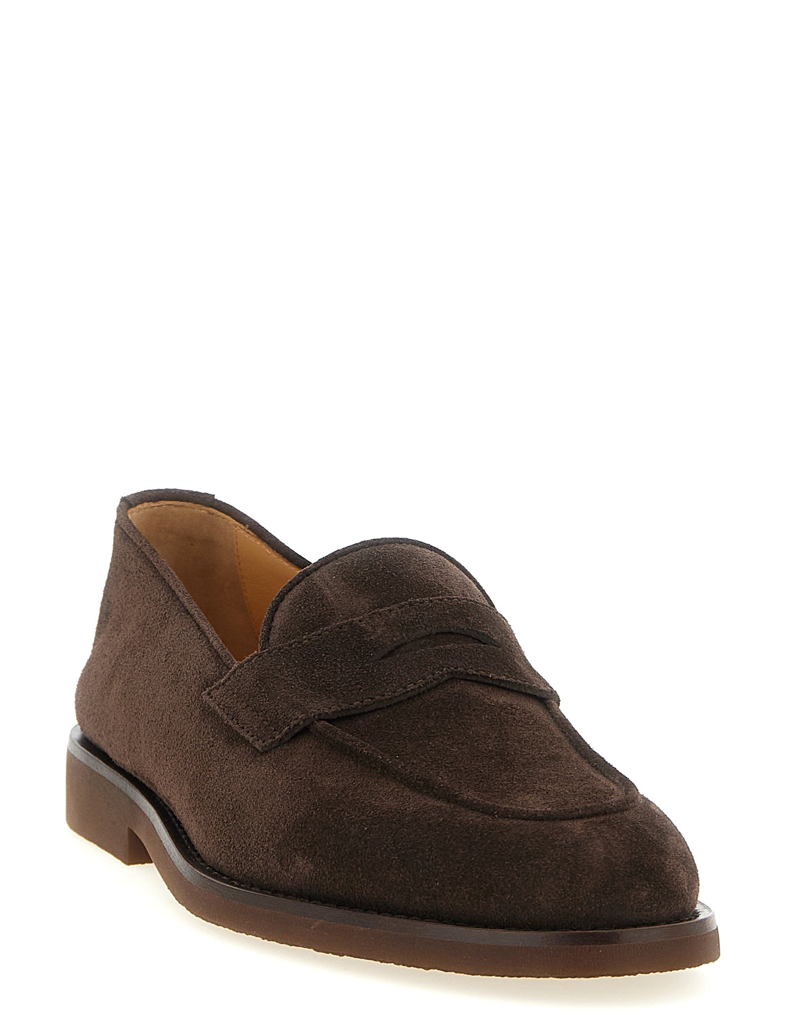 Brunello Cucinelli Brown Calfskin Loafers