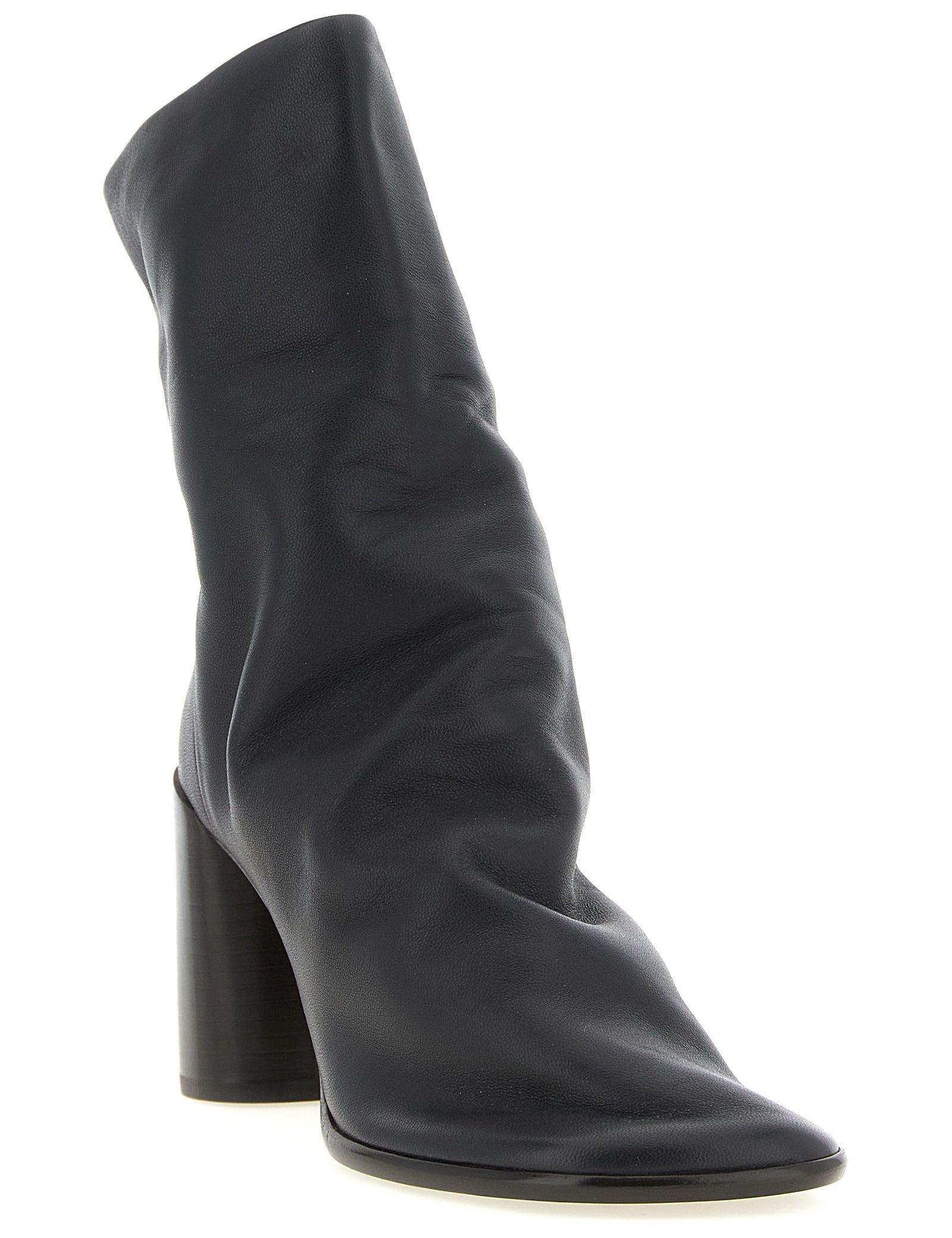 Lemaire Brown Lamb Leather Ankle Boots
