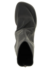 Lemaire Brown Lamb Leather Ankle Boots