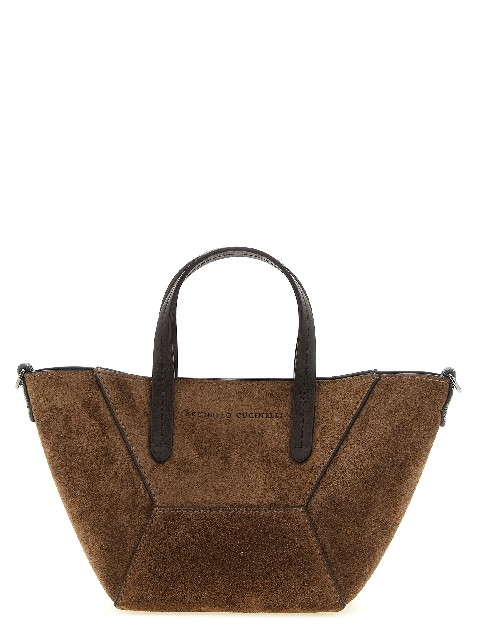 Brunello Cucinelli Brown Suede Mini Handbag