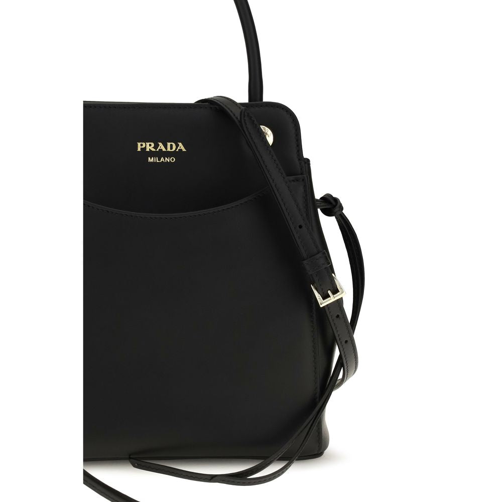 Prada Black Calf Leather Shoulder Bag