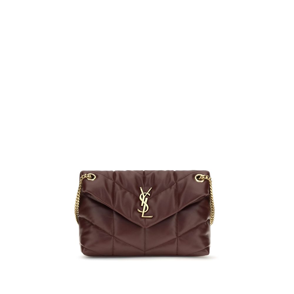Saint Laurent Bordeaux Lambskin Shoulder Bag