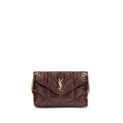 Saint Laurent Bordeaux Lambskin Shoulder Bag