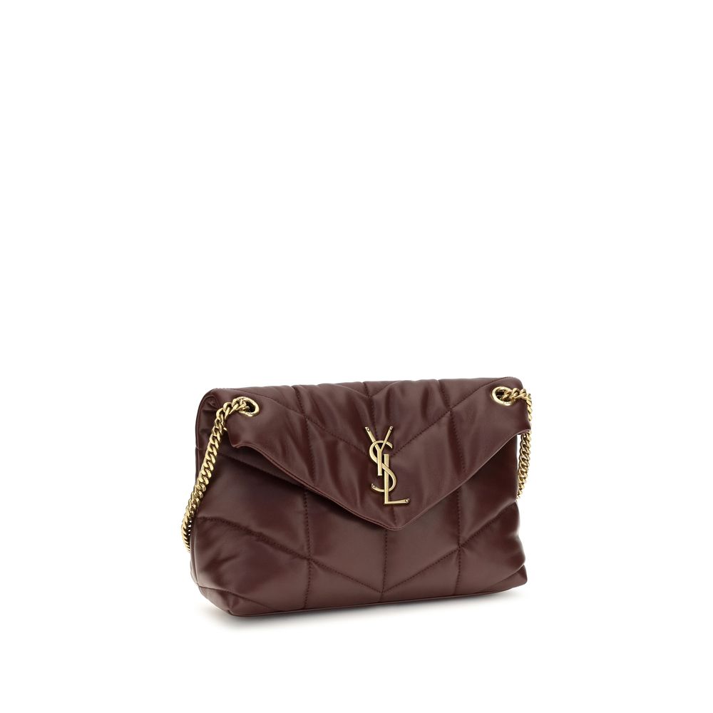 Saint Laurent Bordeaux Lambskin Shoulder Bag