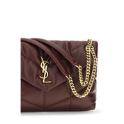 Saint Laurent Bordeaux Lambskin Shoulder Bag