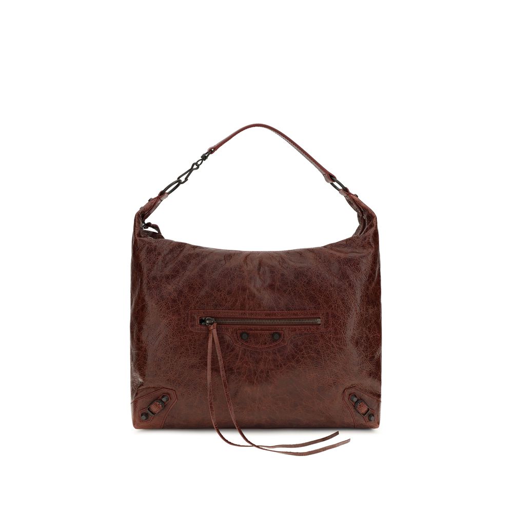 Balenciaga Bordeaux Lambskin Shoulder Bag