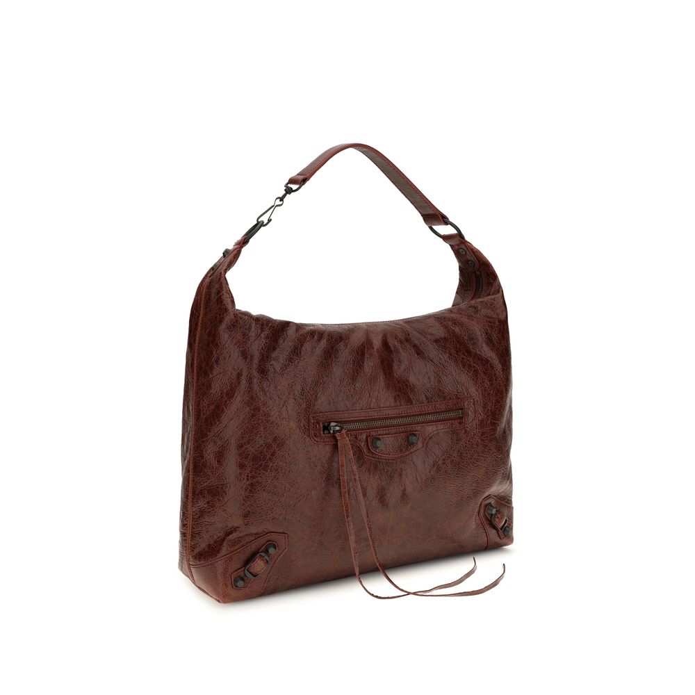 Balenciaga Bordeaux Lambskin Shoulder Bag