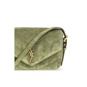 Saint Laurent Bicolor Suede Shoulder Bag