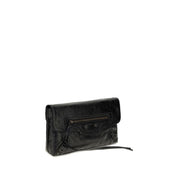 Balenciaga Black Lambskin Clutch Bag