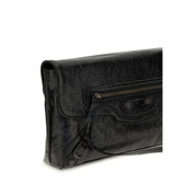 Balenciaga Black Lambskin Clutch Bag