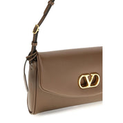 Valentino Garavani Brown Calf Leather Shoulder Bag