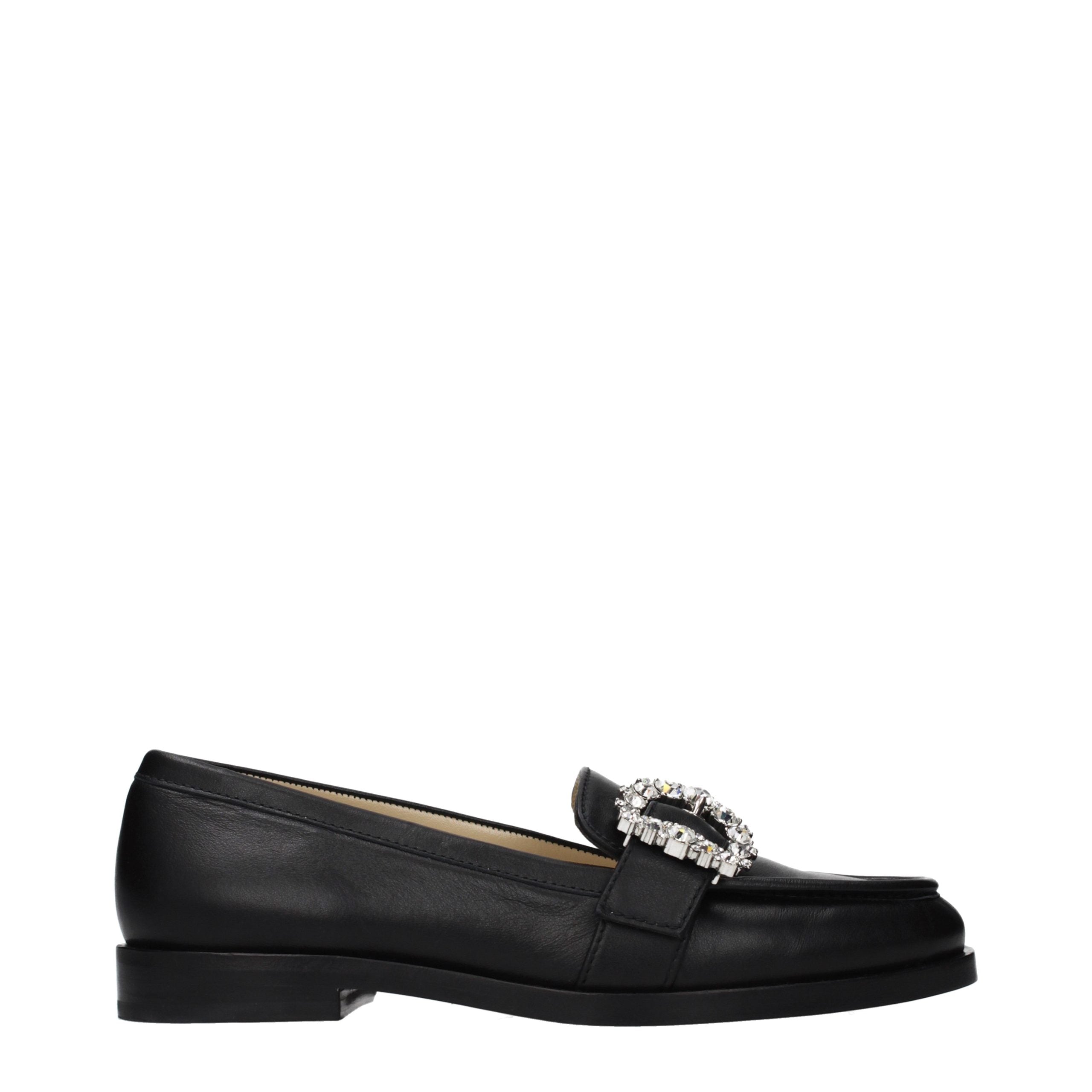Jimmy Choo Black Leather Loafers