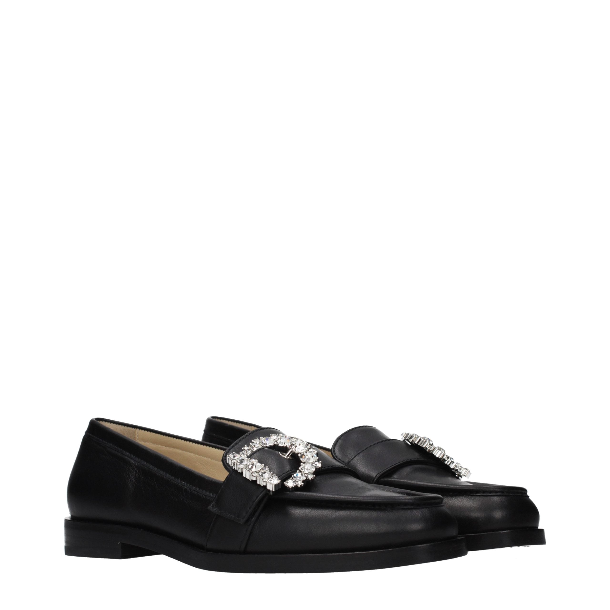 Jimmy Choo Black Leather Loafers