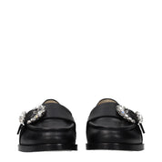 Jimmy Choo Black Leather Loafers