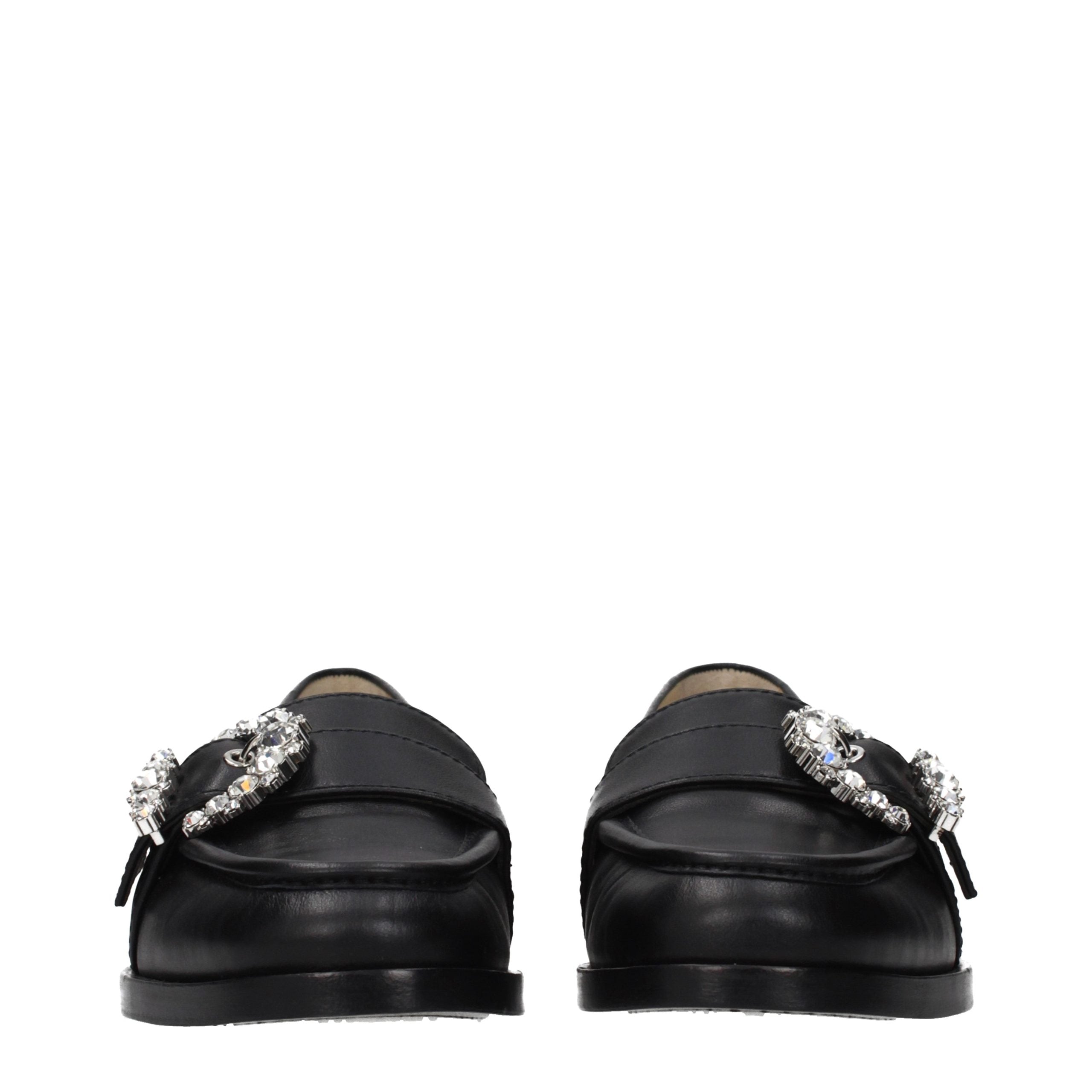 Jimmy Choo Black Leather Loafers