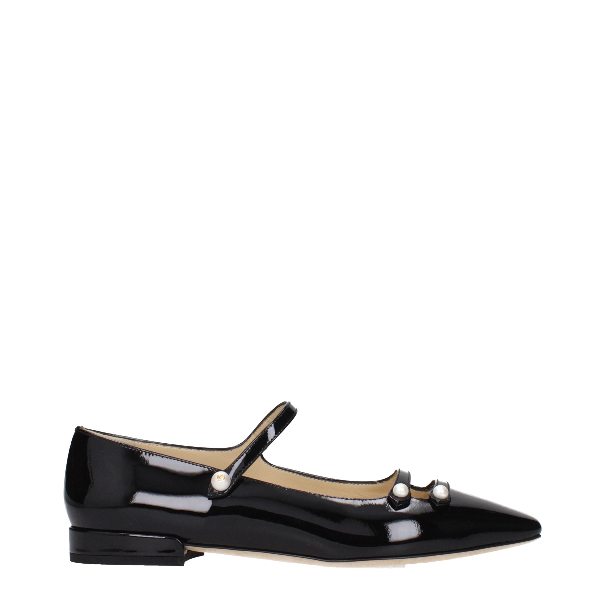 Jimmy Choo Black Patent Leather Ballet Flats