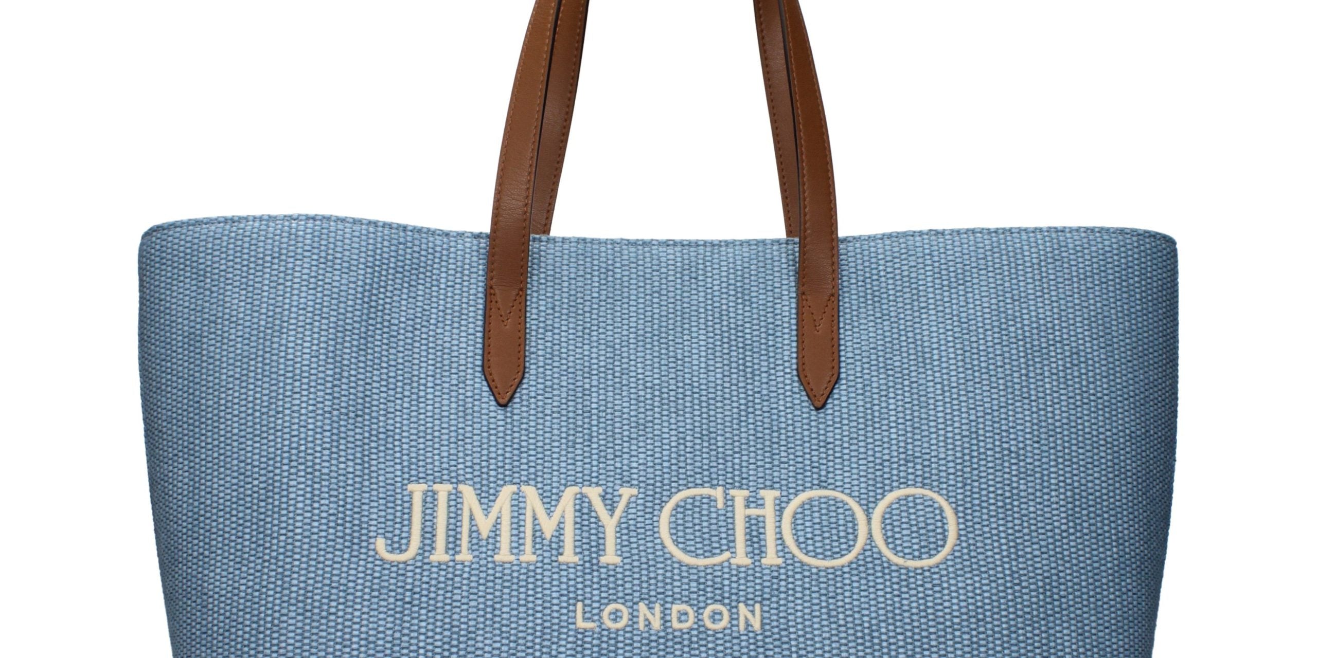 Jimmy Choo Light Blue Fabric Shoulder Bag