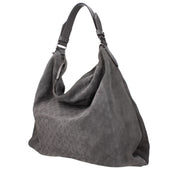 Jimmy Choo Gray Suede Shoulder Bag