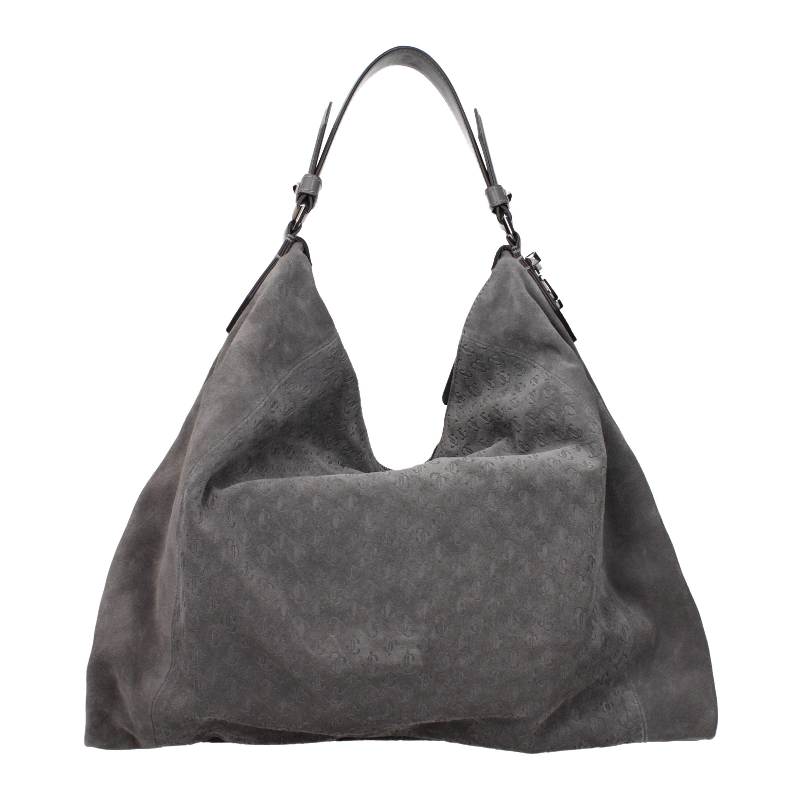 Jimmy Choo Gray Suede Shoulder Bag