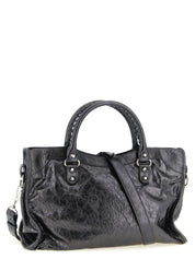 Balenciaga Silver Lamb Leather Handbag