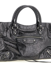 Balenciaga Silver Lamb Leather Handbag