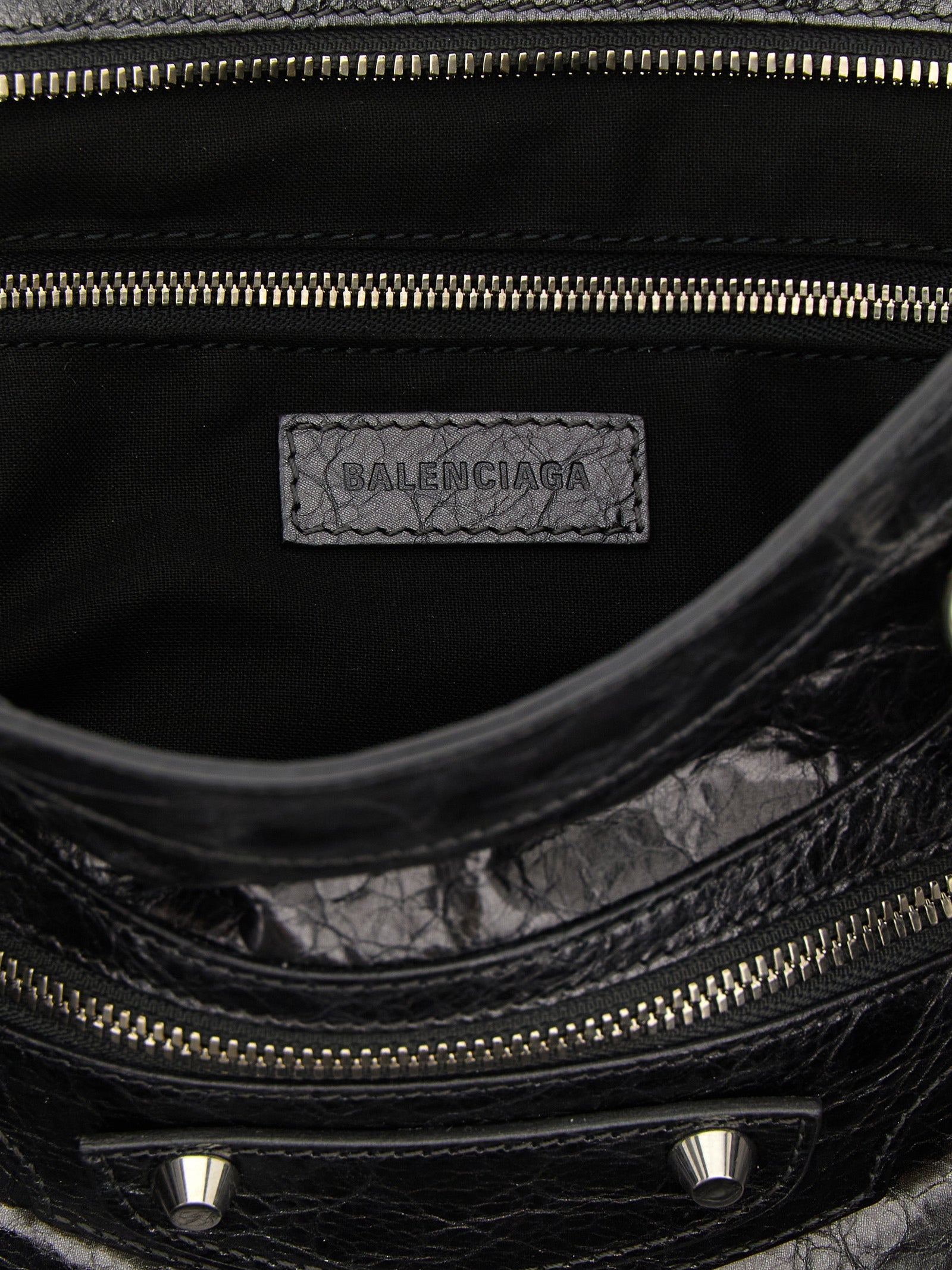 Balenciaga Silver Lamb Leather Handbag