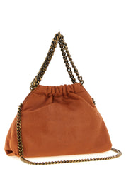 Stella McCartney Orange Suede Eco Shaggy Deer Shoulder Bag
