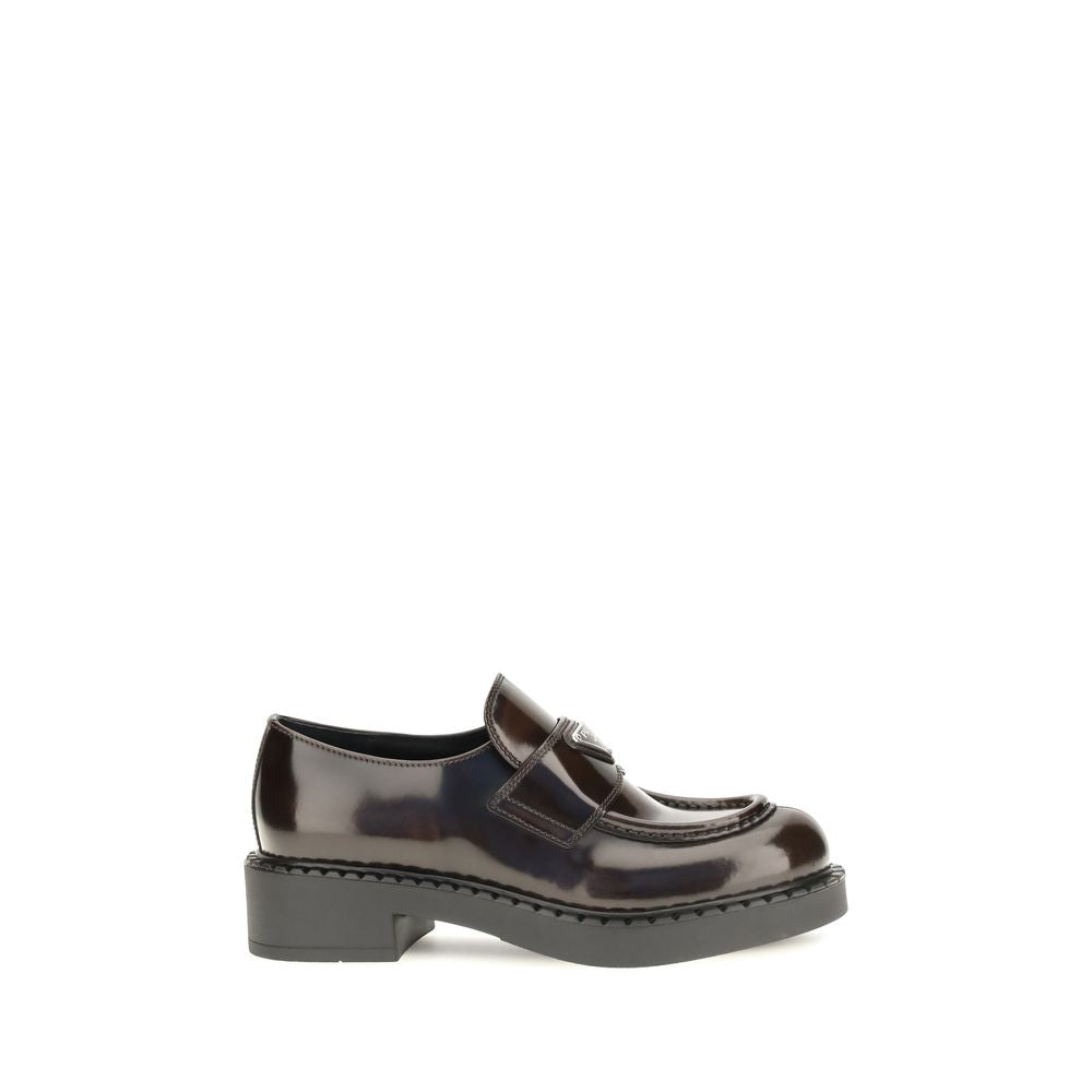 Prada Brown Calf Leather Loafers