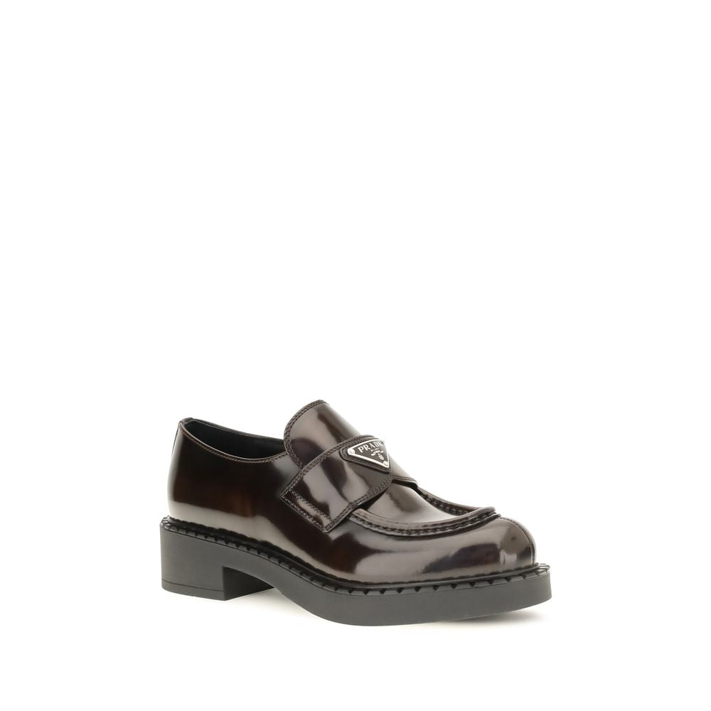 Prada Brown Calf Leather Loafers