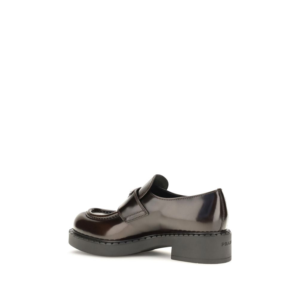Prada Brown Calf Leather Loafers