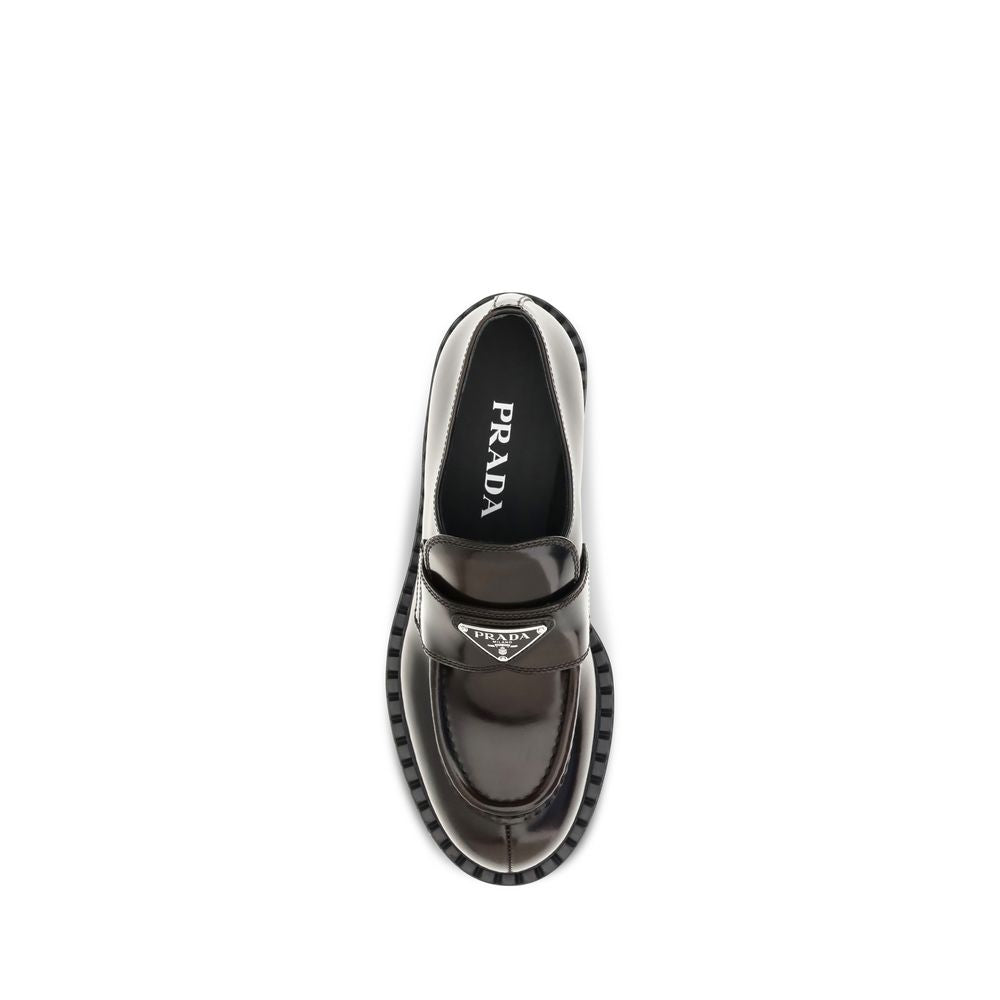 Prada Brown Calf Leather Loafers