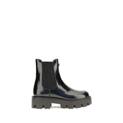 Prada Black Calf Leather Chelsea Boots