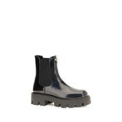 Prada Black Calf Leather Chelsea Boots