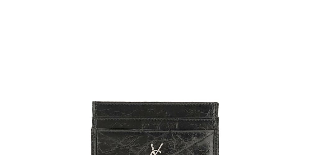Saint Laurent Black Calf Leather Card Holder