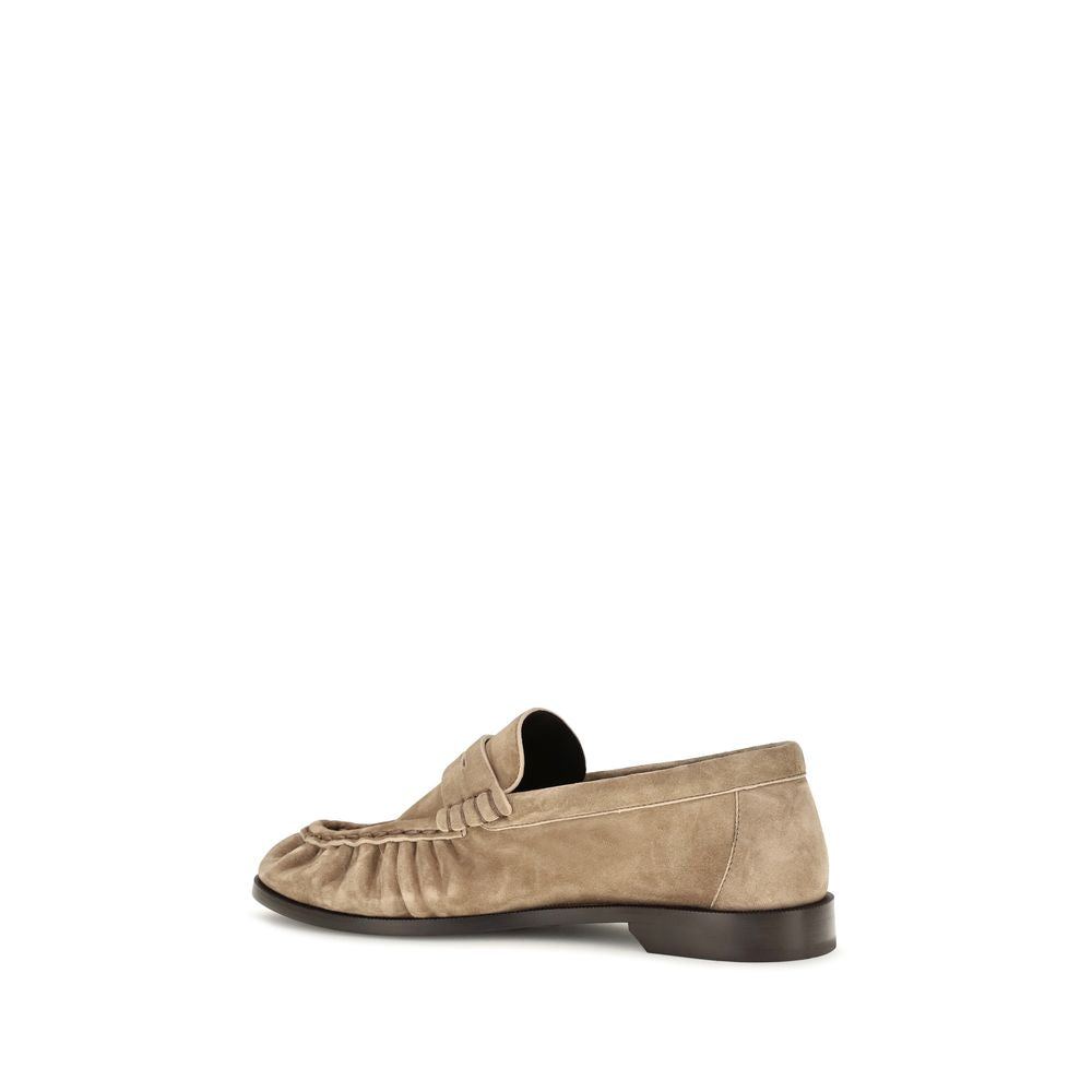 Saint Laurent Beige Calf Leather Loafers