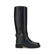 Valentino Garavani Black Calf Leather High Boots