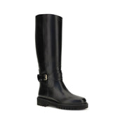 Valentino Garavani Black Calf Leather High Boots