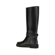 Valentino Garavani Black Calf Leather High Boots