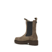 Brunello Cucinelli Brown Calf Leather Ankle Boots