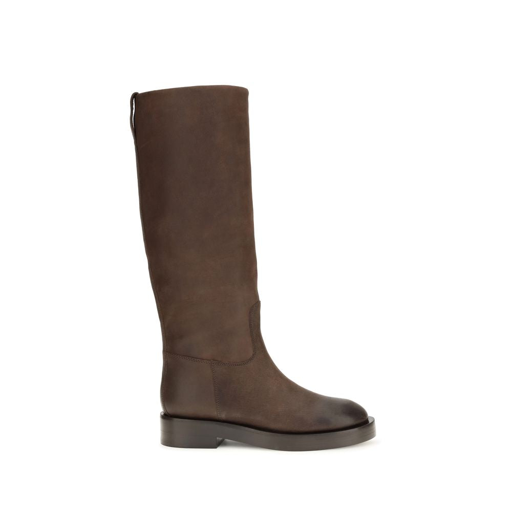 Paris Texas Brown Calf Leather Ankle Boots